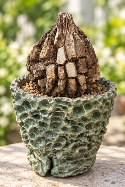 ATLANTE CACTUS Cucumber plant - Laos’a Özgü Odunsu Gövdeli Beyaz Çiçekli Caudex - M BOY