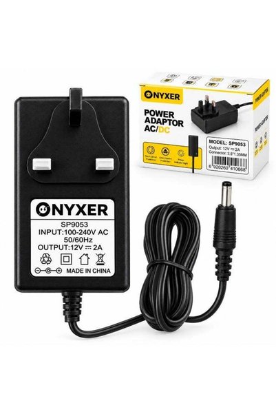 GENERAL ONYXER 12V 2A AC/DC Power Adapter with 3.5 x 1.35 mm DC Connector, UK...