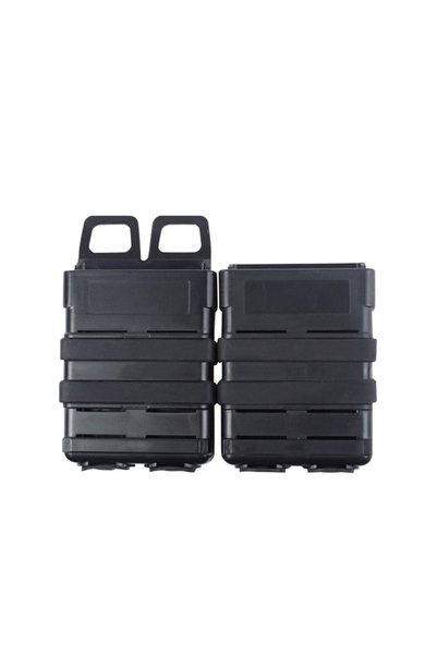 Choice Double BK M4 Molle Clip FastMag Hunting Vest Pouch Airsoft AR 5.56 Mag...