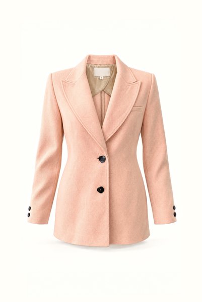 Sezgi Tekin Premium Textured Salmon Blazer Jacket