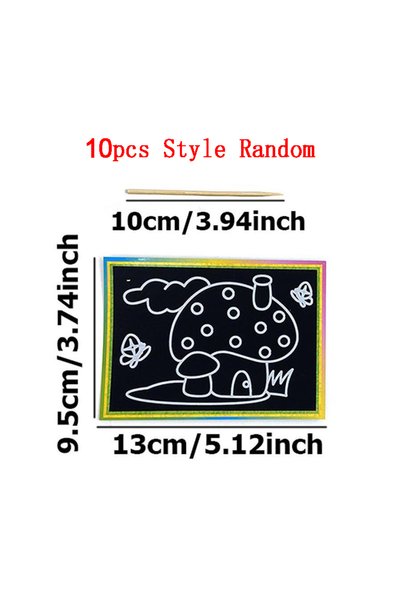 Choice 10PCS S Children Scratch Painting DIY Painting Set Drawing Toys Creati...