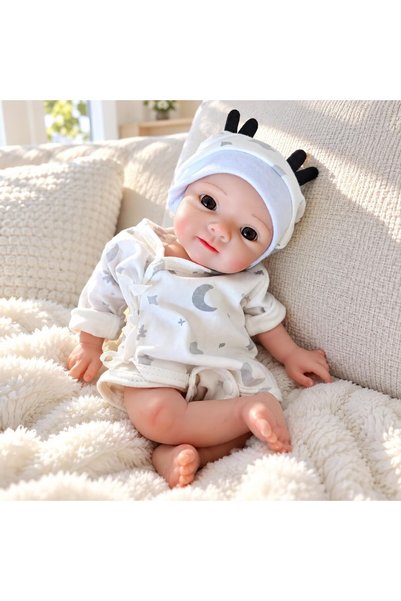 Generic Full-Silicone Realistic Baby Girl Reborn Doll – 12-Inch (Approx. 30 c...