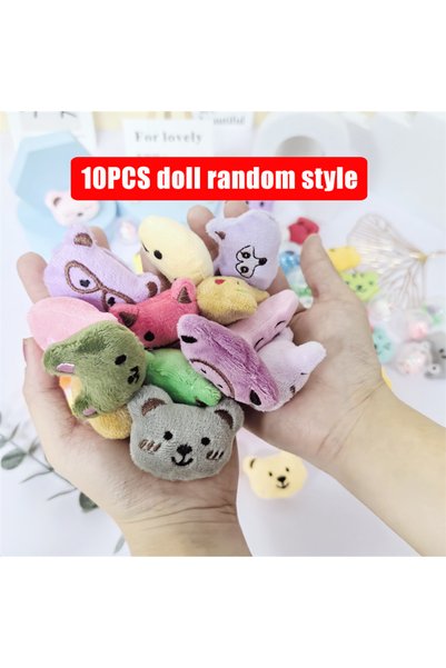 Choice 10pcs Random style A 10-30pcs Animal Plush Dolls Rabbit Bear Stuffed T...