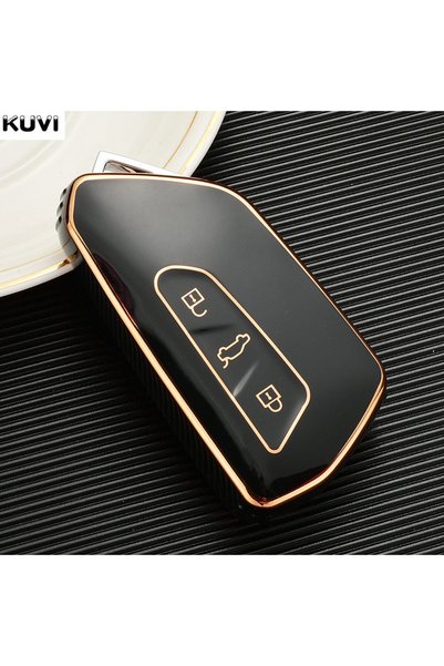 Choice Black Fashion TPU Car Key Case For VW Volkseagen Golf 8 MK8 ID.3 ID.4 ...