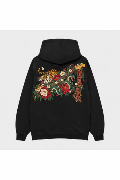 SVART WEAR Wacko Maria Long Distance Printed Black Hoodie