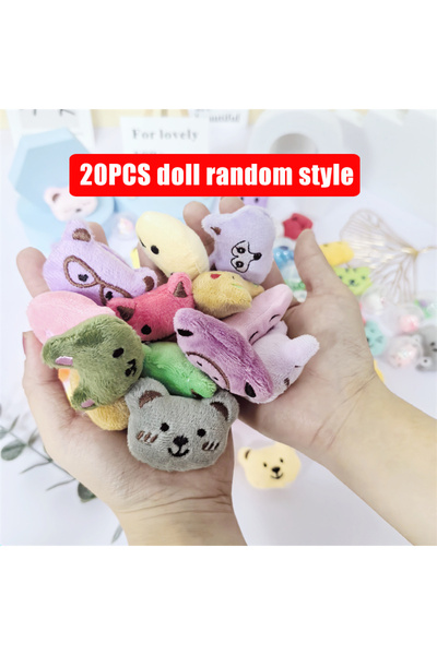 Choice 20pcs Random style A 10-30pcs Animal Plush Dolls Rabbit Bear Stuffed T...