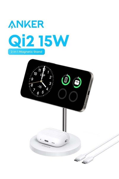 Anker Upgraded MagSafe Compatible Charger Stand, MagGo 2-in-1 Charging Statio...