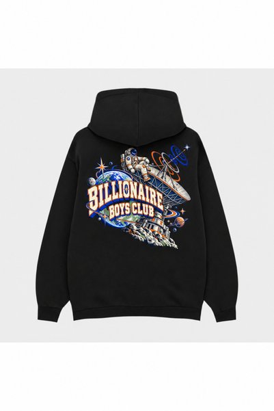 SVART WEAR Billionaire Boys Club Open-Back Printed Black Hoodie