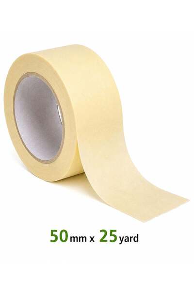 Roco Masking Tape 50 mm × 25 Yard– Strong Adhesive, Easy to Tear, for Paintin...