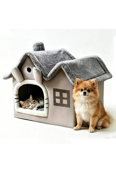 UANDME Uandhome Dog Bed House, Large Cozy Cat Beds for Indoor & Outdoor, Fold...