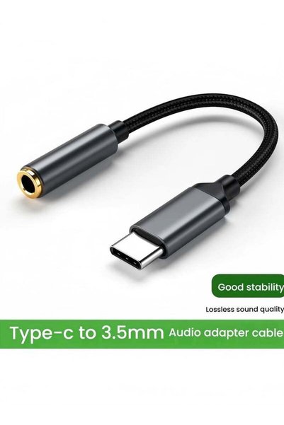 USB محول من نوع Type-C إلى مقبس سماعة رأس مقاس 3.5 مم – يدعم تشغيل الموسيقى، ...