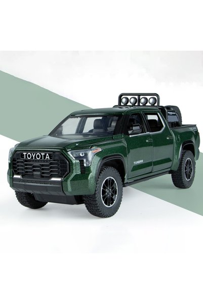 Choice Green Scale 1:24 Tundra Model Car Toy Metal Diecast 6 Doors Opened Pul...