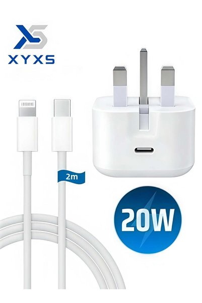 GENERAL شاحن سريع XYXS لهواتف آيفون بقوة 20 واط |   شاحن حائط سريع USB-C مع ك...