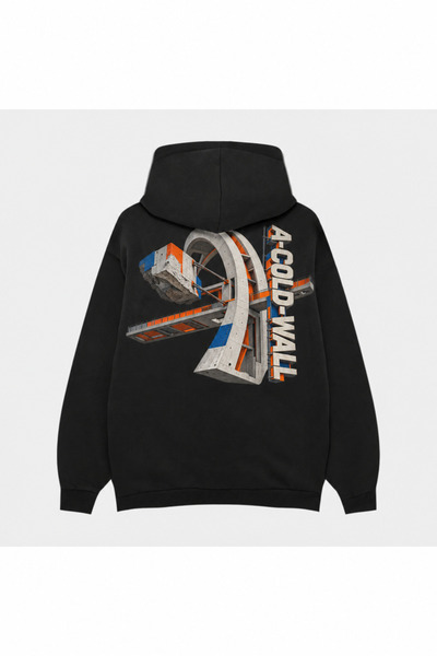 SVART WEAR A-COLD-WALL Φούτερ με κουκούλα, μαύρο, με τυπωμένη εικόνα «Uzak Yol»