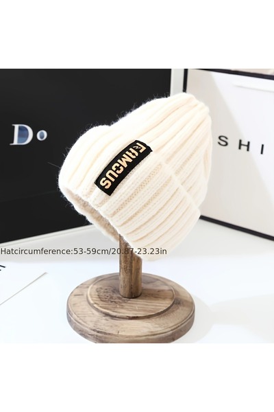 Choice WHITE Chic Women's Knit Beanie - Breathable, Stretchy Acrylic Fiber, E...