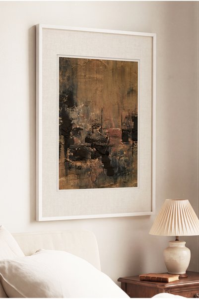 Zevahir Mobilya Dekorasyon 1 Piece of a Vintage Painting with a White Wooden ...