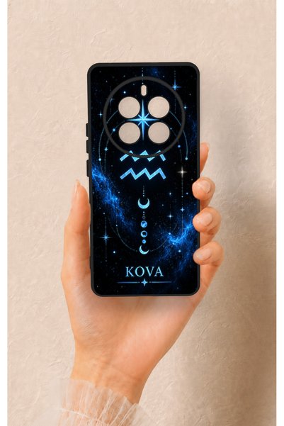 Vip Case غطاء سيليكون بتصميم مستوحى من برج الدلو، متوافق مع هاتف Realme 12 Pro.