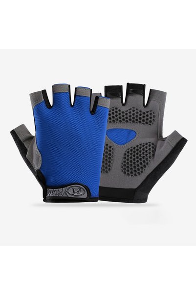 Choice XL upgrade blue Men Cycling Bicycle Gloves Half Finger Gym Gloves Wome...