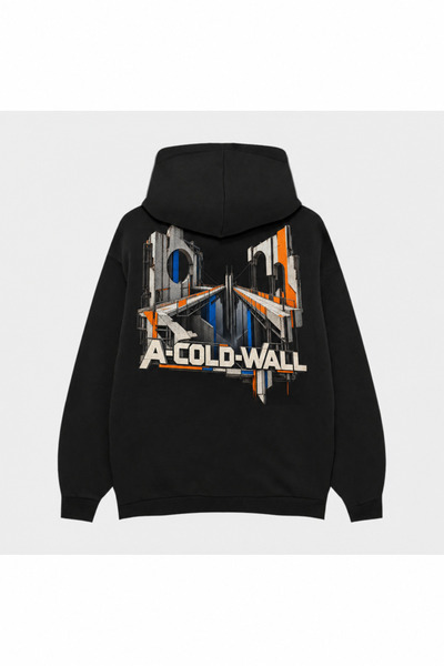SVART WEAR A-COLD-WALL Hoodie sa printom Skrivena bašta, crni
