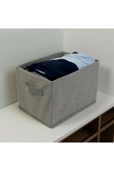 Bewello Cutie pentru depozitare textila 32x22x22 cm, gri, organizator pliabil...