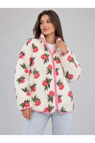 citycenterfashion Jachetă de fleece cu fermoar și model feminin cty-çtn-22862