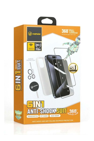 Fastwin حزمة حماية كاملة لهاتف iPhone 13 Pro، غطاء واقٍ مصنوع من مواد عالية ا...