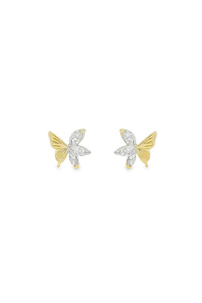 Bijuteria SORELLY Cercei din argint placat cu aur de 14k, cu design fluture ș...