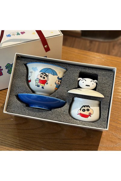 Generic Brand Ceramic Kung Fu Tea Set with Gaiwan Gift Box Wedding Gift
