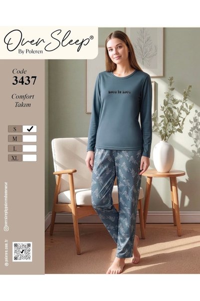 Over Sleep by Poleren طقم بيجاما فضفاض من Over Sleep Poleren
