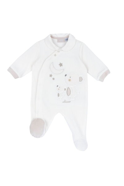 Chicco Salopeta bebelusi din velur, alb, 02602-65MFCI