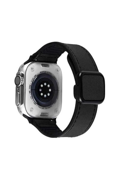 HablTech Magnetic Leather Band Compatible with Apple Watch Band 44mm/45mm/46m...