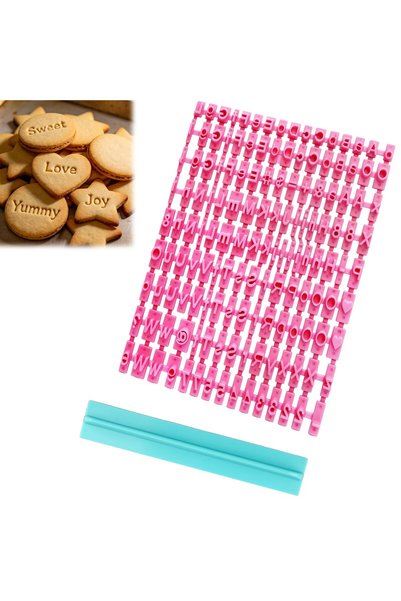 Generic Brand Set de 150 de forme pentru biscuiți cu litere și numere, ștampi...