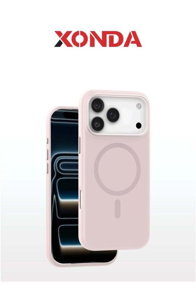 xonda Pure MagSafe Case for iPhone 17 Pro - Pink, Liquid Silicone with Microf...