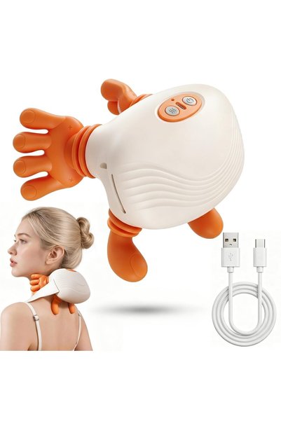 Generic Brand Masajor cervical portabil bionic, Masajor cervical 4D, Reîncărc...