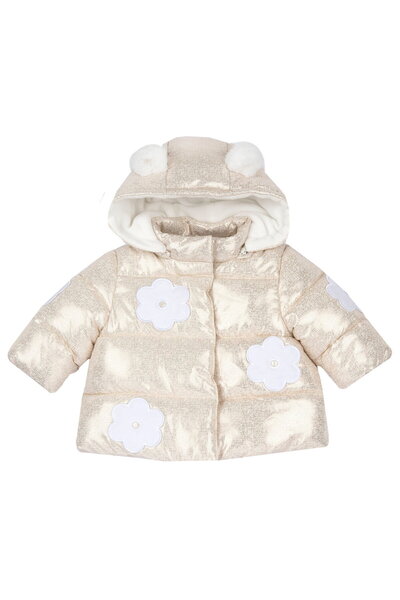 Chicco Jacheta copii matlasata cu gluga, bej cu model, 87774-65MFCO