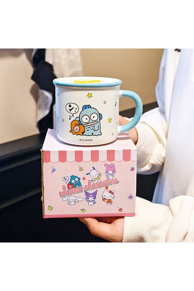 Generic Brand كوب سيراميك منزلي للأطفال، كوب حليب بفتحة علوية، كوب شرب إبداعي