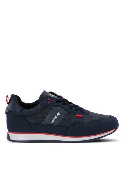 Slazenger Offense Navy Blue and White Men's Casual Sports Sneakers.