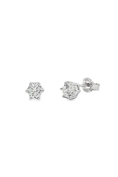 Bijuteria SORELLY Cercei argintii cu pietre de zirconiu de 4 mm