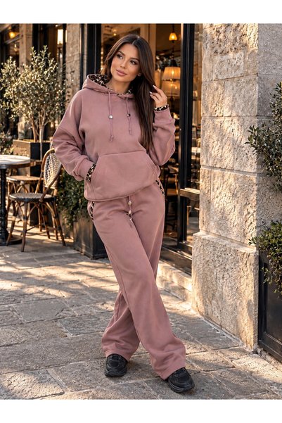 Divin store Γυναικεία αθλητική φόρμα από αφράτο βαμβάκι, με αφράτη εσωτερική ...