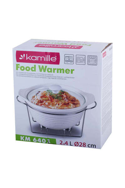 Kamille Vas ceramică rezistentă la căldură de 2,4L – alb