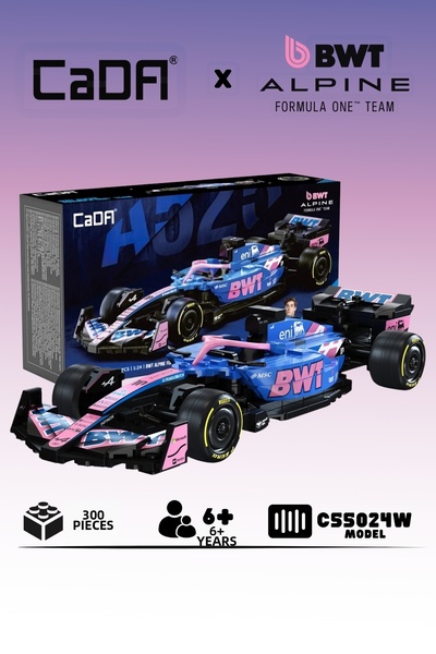 cada BWT Alpine F1 Licensed Formula 1 Race Car 300-Piece Set of BPA-Free, Hig...