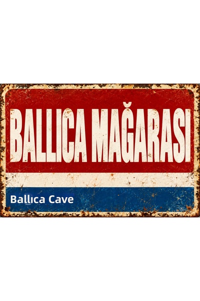 Lucena Peștera Ballıca, Tokat – Placă de perete retro din metal, placă decora...