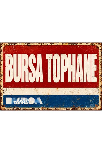 Lucena Tablou decorativ de perete din metal cu aspect vintage și retro „Bursa...