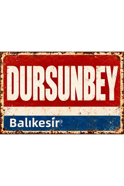 Lucena Dursunbey, Balıkesir – Tablou de perete retro-vintage din metal, cu de...