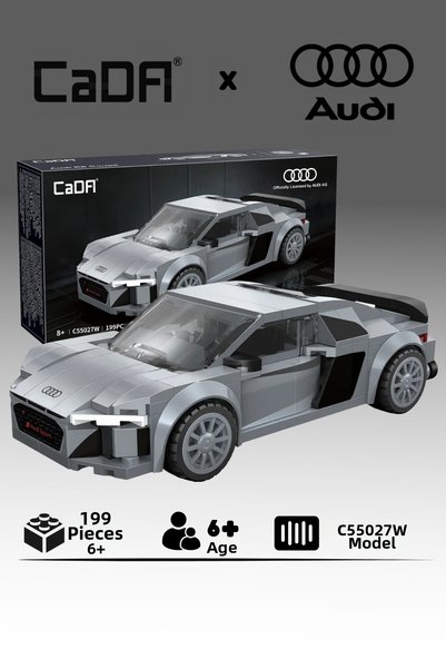 cada Audi R8 Licensed Sports Car 199-Piece BPA-Free High-Quality ABS Plastic ...