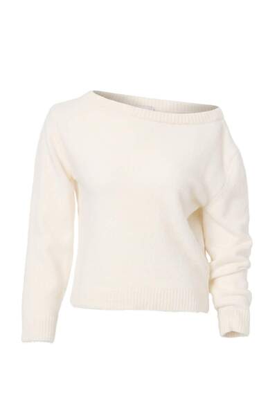 Trendyol Collection Trendyol Studio Ecru Soft Textured Boat Neck Basic Knitwe...