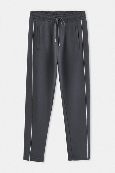 Trendyol Collection Smoked Regular Cut Open-Cut Ribbed Knitted Sweatpants Tmn...