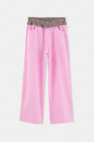 TRENDYOLKIDS Pink Plain Woven Trousers Tkdaw27Pl00023