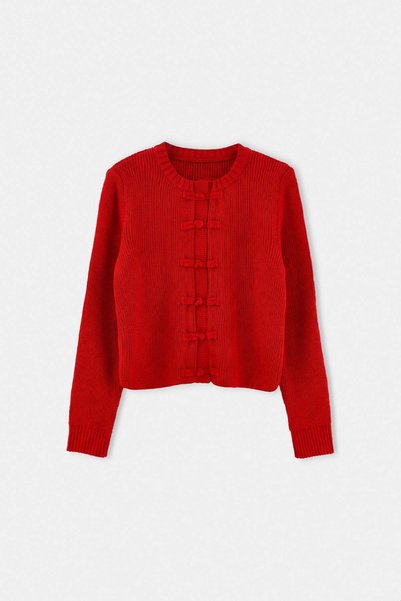 TRENDYOLKIDS Cardigan pentru fete roșu Claret TKDAW27HI00023