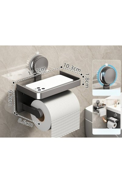 Choice1 B Toilet Suction Up Paper Box Toilet Paper Holder No Drilling Bathroo...